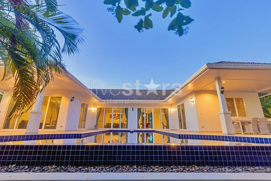 Tropical 3 Bedroom Pool Villa For Sale with Large Land Near Khao Tao Hua Hin, photo 3