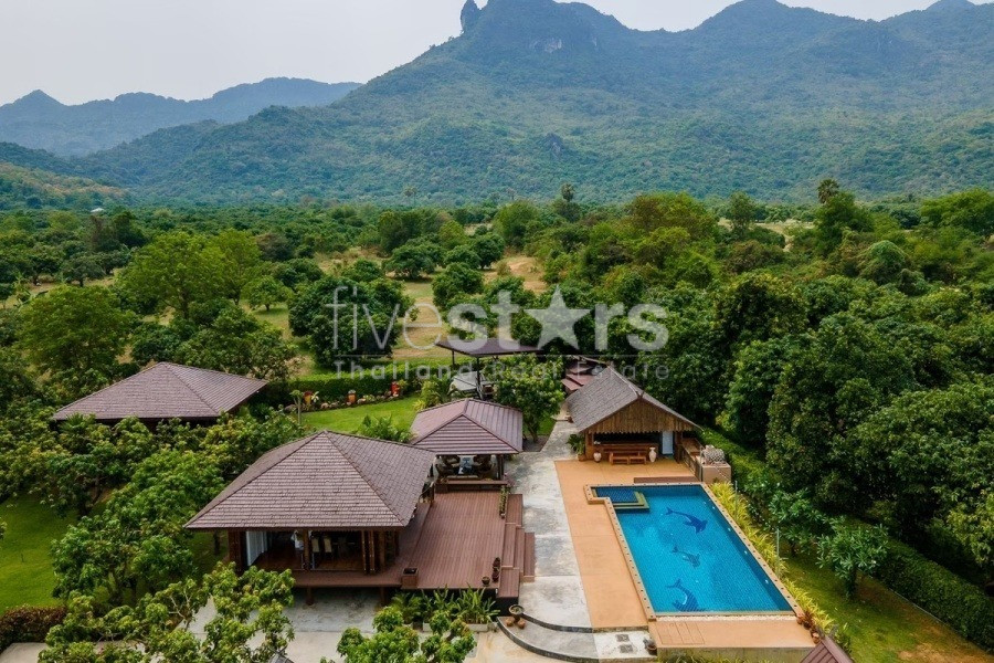 Authentic Thai Teakwood Villa Estate with Guest Bungalows and Mountain Views Near Sam Roi Yot – Reduced Price, photo 2