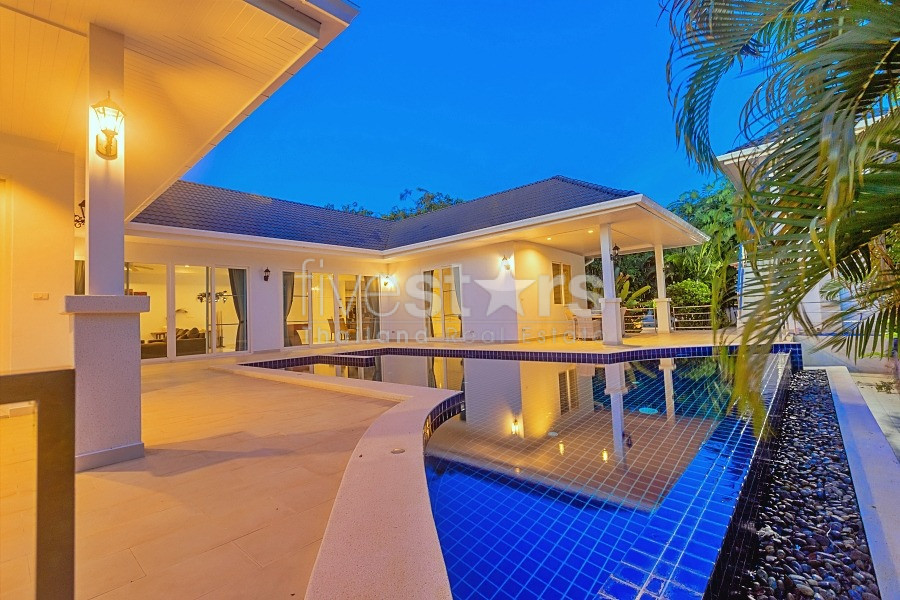Tropical 3 Bedroom Pool Villa For Sale with Large Land Near Khao Tao Hua Hin, photo 2