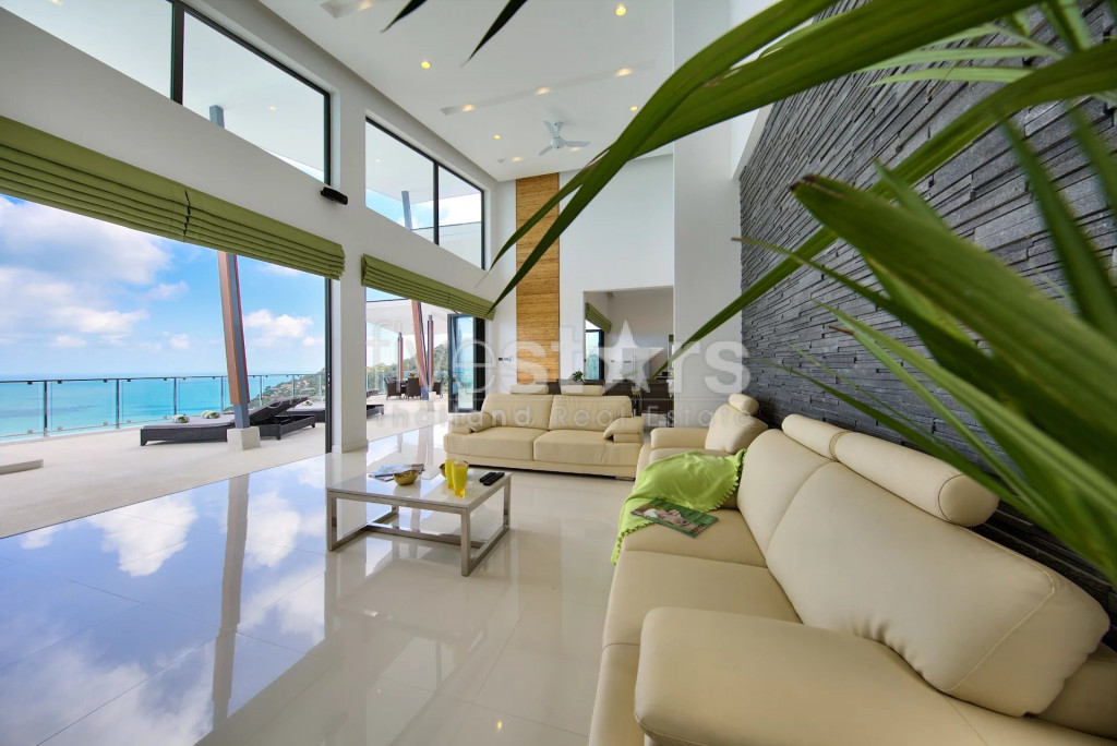 Villa spacieuse avec vue à 180° mer à vendre à Chaweng Noi, photo 7