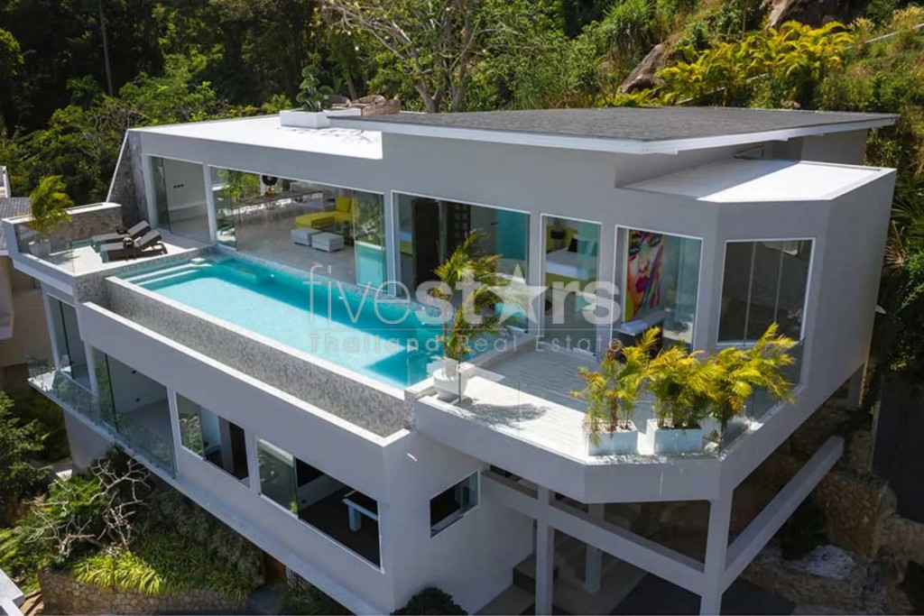 Villa moderne avec une vue mer exceptionnelle à vendre à Chaweng Noi, photo 8