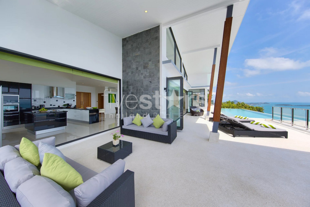 Villa spacieuse avec vue à 180° mer à vendre à Chaweng Noi, photo 4