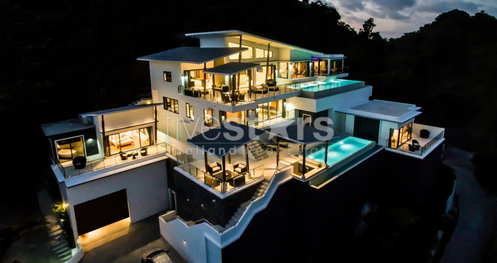 Villa spacieuse avec vue à 180° mer à vendre à Chaweng Noi, photo 15