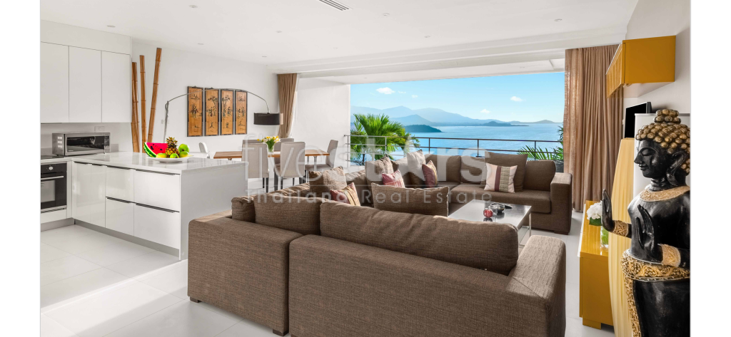 For lease Sea view flat 3 Bd Bangrak Koh Samui