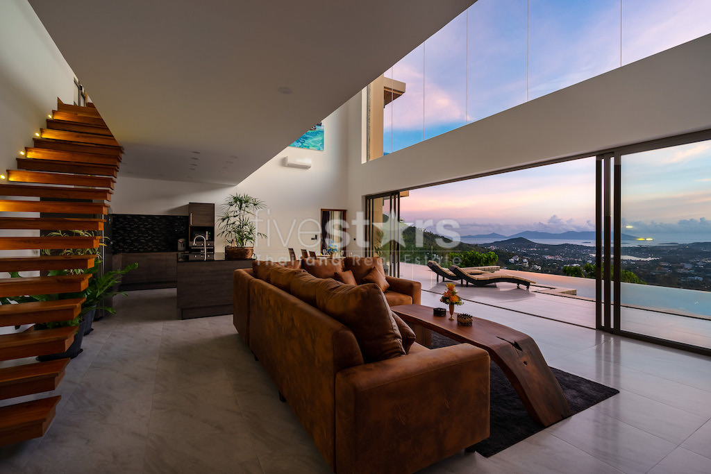 Superbe villa vue mer 4 chambres à vendre sur les hauteurs de Chaweng Noi, photo 5