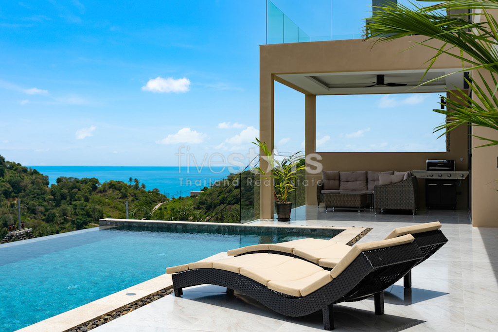 Superbe villa vue mer 4 chambres à vendre sur les hauteurs de Chaweng Noi, photo 15