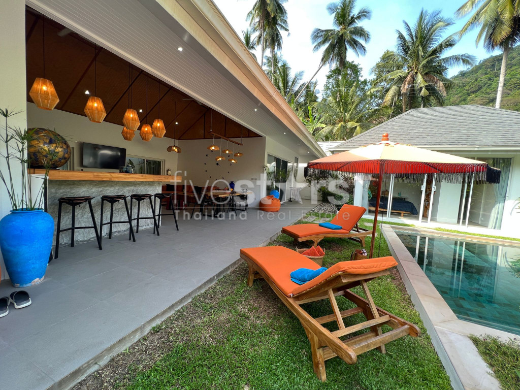 jolie villa de style balinais avec 3 chambres à vendre à Lamai, photo 4