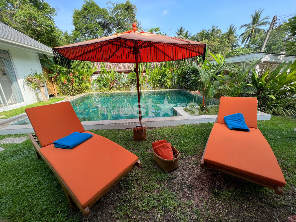 jolie villa de style balinais avec 3 chambres à vendre à Lamai, photo 3