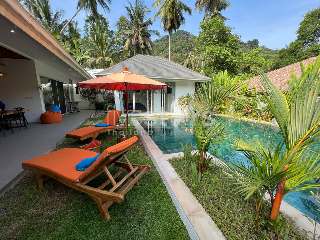 jolie villa de style balinais avec 3 chambres à vendre à Lamai