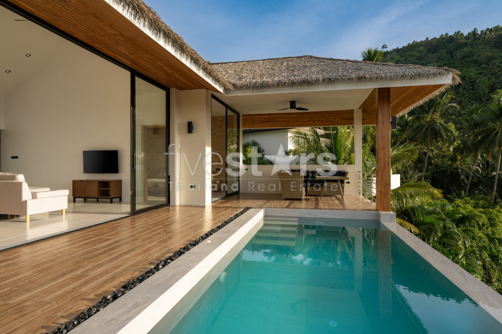 Villa 4 chambres avec vue mer à vendre sur les hauteurs de Lamai., photo 5