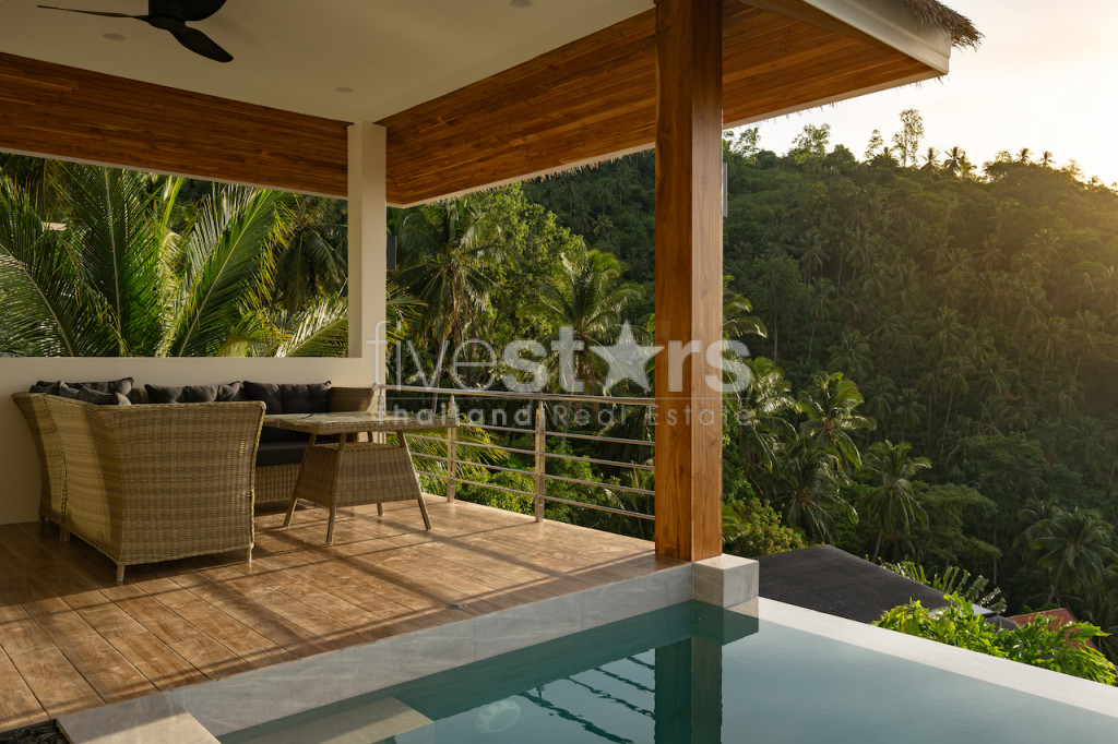 Villa 4 chambres avec vue mer à vendre sur les hauteurs de Lamai., photo 11