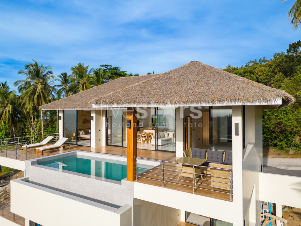 Villa 4 chambres avec vue mer à vendre sur les hauteurs de Lamai., photo 4