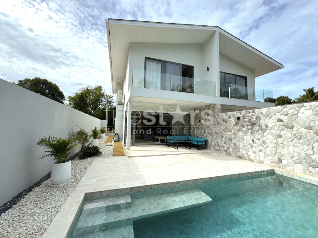 Villa 3 chambres et piscine sur plan à vendre quartier Bophut