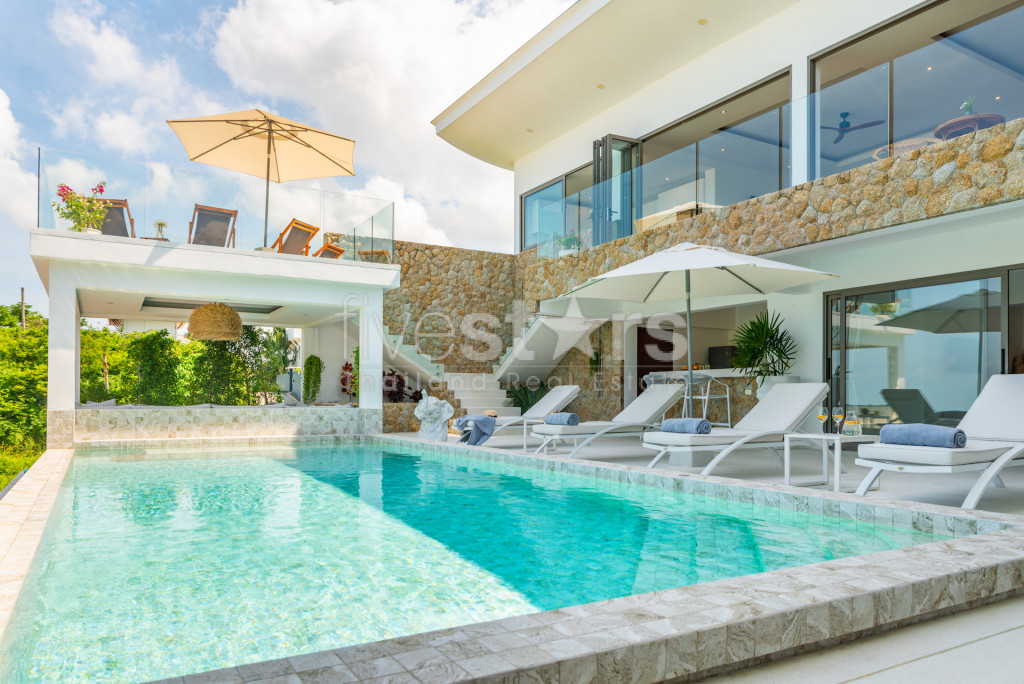Villa 5 chambres vue mer à vendre – Bophut, Koh Samui