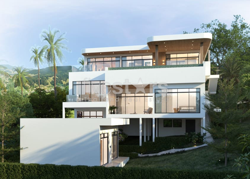 Superbe villa neuve sur plan avec vue mer exceptionelle sur Koh Phangan, photo 4