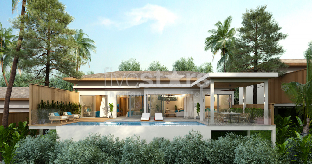 Villa 3 chambres vue mer à vendre Chaweng Noi