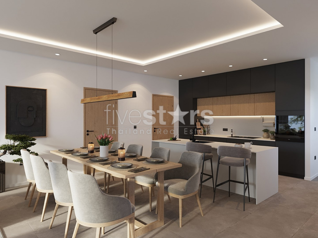 Villa sur plan de 4 chambres avec piscine à vendre à Choengmon., photo 4