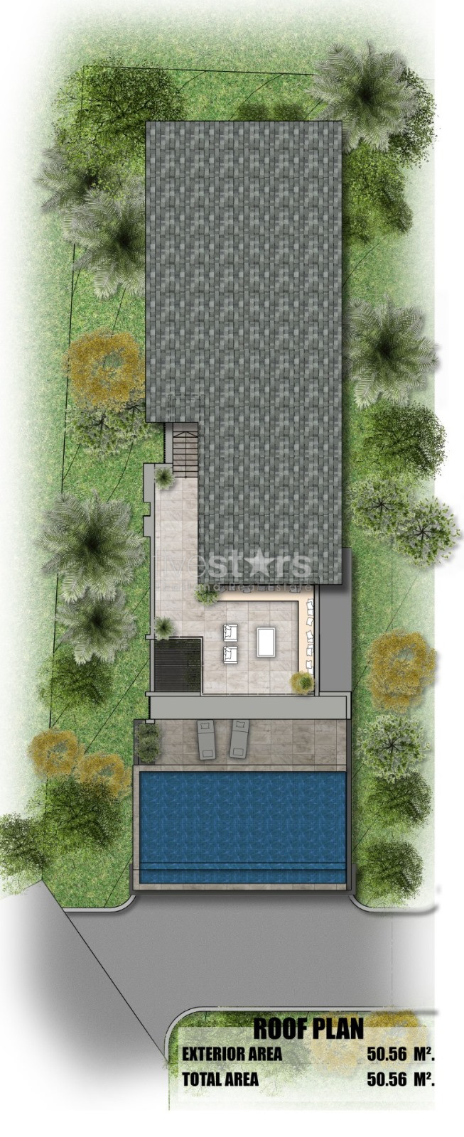 Villa sur plan de 4 chambres avec piscine à vendre à Choengmon., photo 12