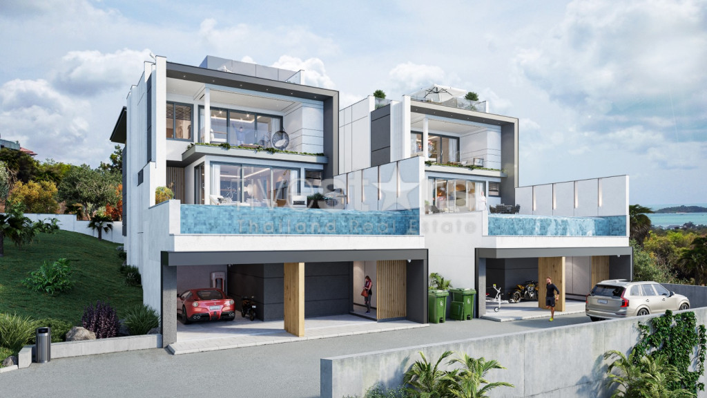 Villa sur plan de 4 chambres avec piscine à vendre à Choengmon., photo 2