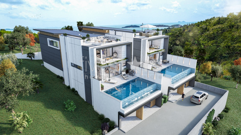 Villa sur plan de 4 chambres avec piscine à vendre à Choengmon., photo 3