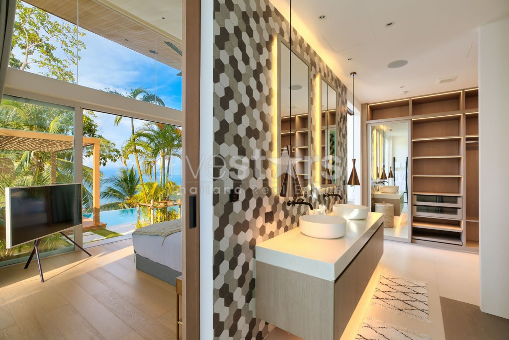 Superbe villa vue mer avec 4 chambres à vendre quartier Bangpor, photo 10