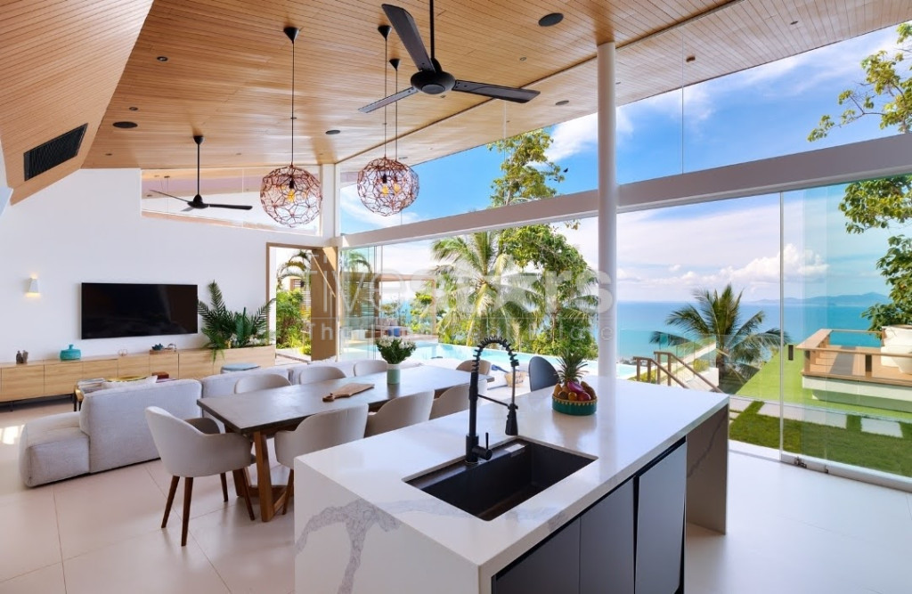 Superbe villa vue mer avec 4 chambres à vendre quartier Bangpor, photo 2