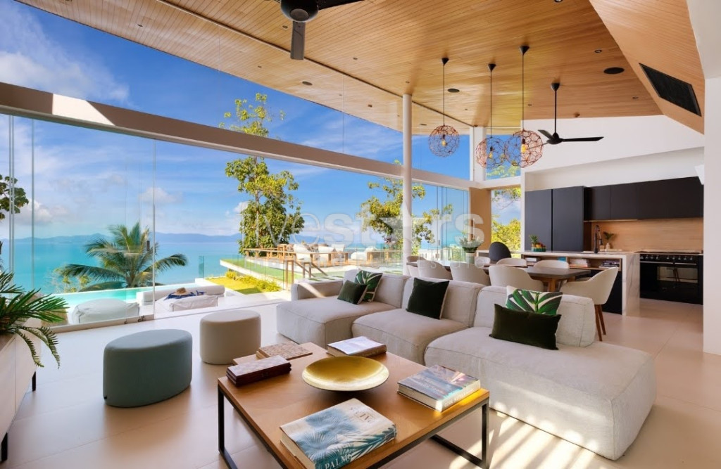 Superbe villa vue mer avec 4 chambres à vendre quartier Bangpor, photo 3