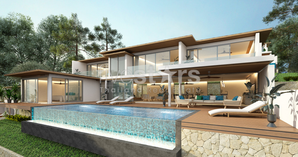 Villa de standing avec 4 chambres vue mer à vendre sur les hauteurs de Bophut, photo 3