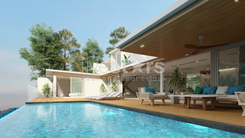 Villa de standing avec 4 chambres vue mer à vendre sur les hauteurs de Bophut, photo 4