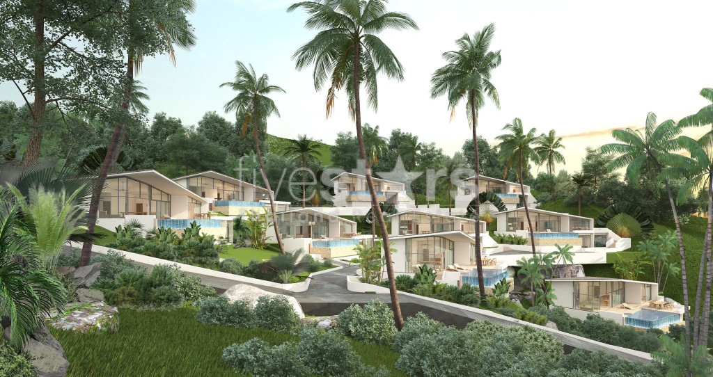 Villa 3 Chambres avec Vue Imprenable sur la Mer à Vendre à Lamai, photo 2