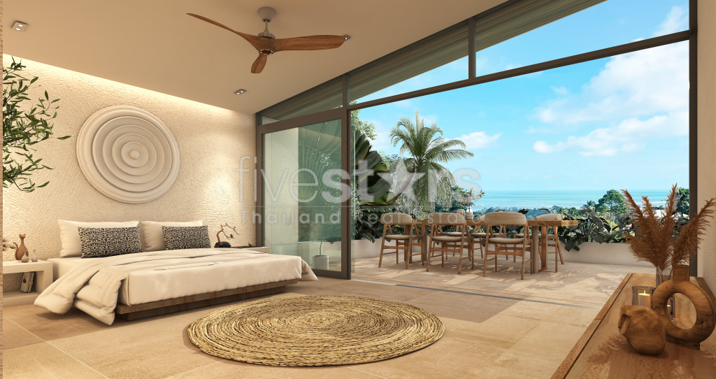 Villa 3 Chambres avec Vue Imprenable sur la Mer à Vendre à Lamai, photo 8