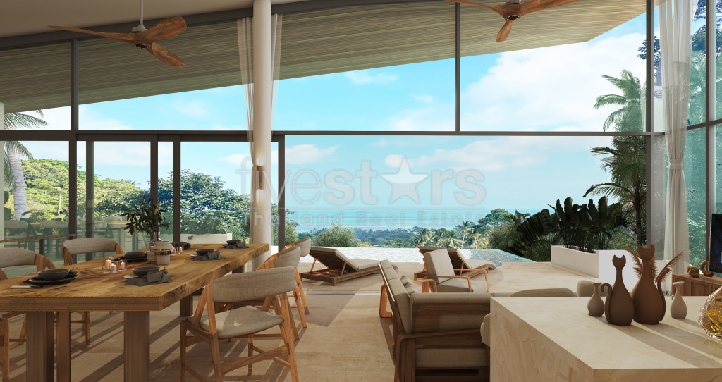 Villa 3 Chambres avec Vue Imprenable sur la Mer à Vendre à Lamai, photo 3