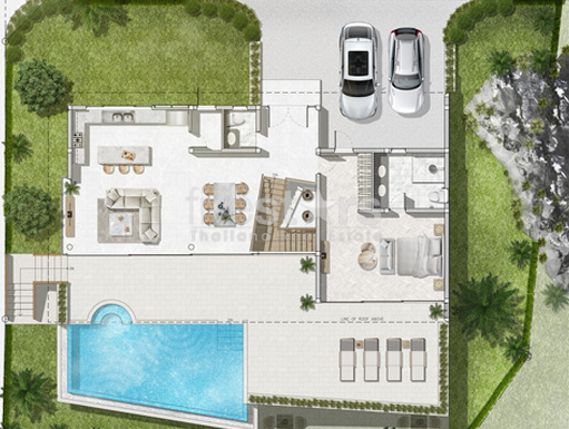 Villa 3 Chambres avec Vue Imprenable sur la Mer à Vendre à Lamai, photo 12