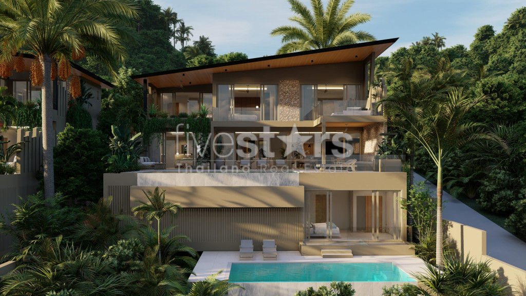 Superbe villa 4 chambres avec vue mer à Bophut
