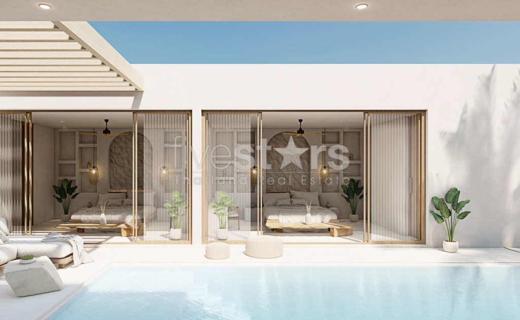 Villa Moderne de 3 Chambres avec Piscine à Vendre en Bail (Leasehold) – Maenam, Koh Samui