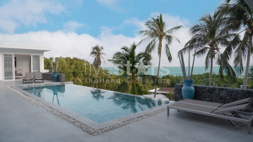 2 villas indépendantes 9 chambres avec vue mer à vendre proche Lamai
