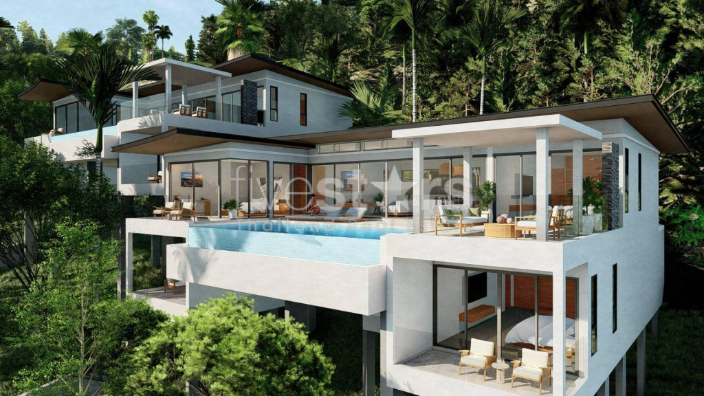 Villa de Luxe 4 Chambres avec Vue Panoramique sur la Mer – Chaweng, Koh Samui, photo 4