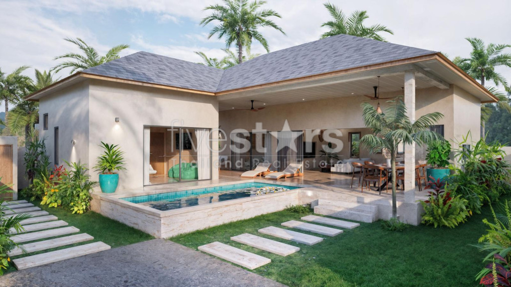 Villa Tropicale Moderne de 2 Chambres avec Piscine à Vendre à Lamai