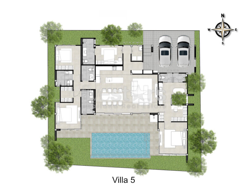 Villa Moderne Contemporaine de 4 Chambres à Vendre à Bo Phut, photo 15