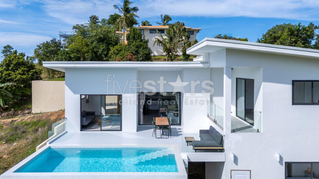 Villa Moderne de 3 Chambres avec Piscine sur les Hauteurs à Vendre à Bophut, Koh Samui, photo 2
