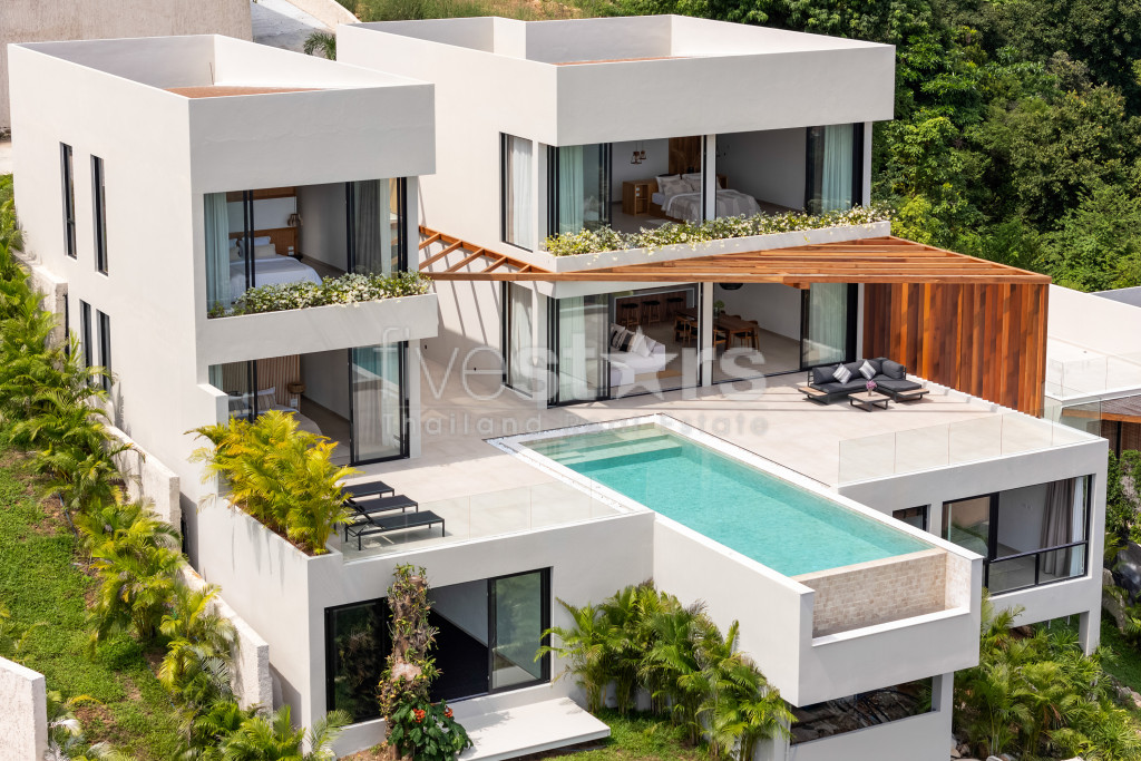 Propriété d’exception 4 chambres avec vue mer panoramique – Chaweng, Koh Samui, photo 2