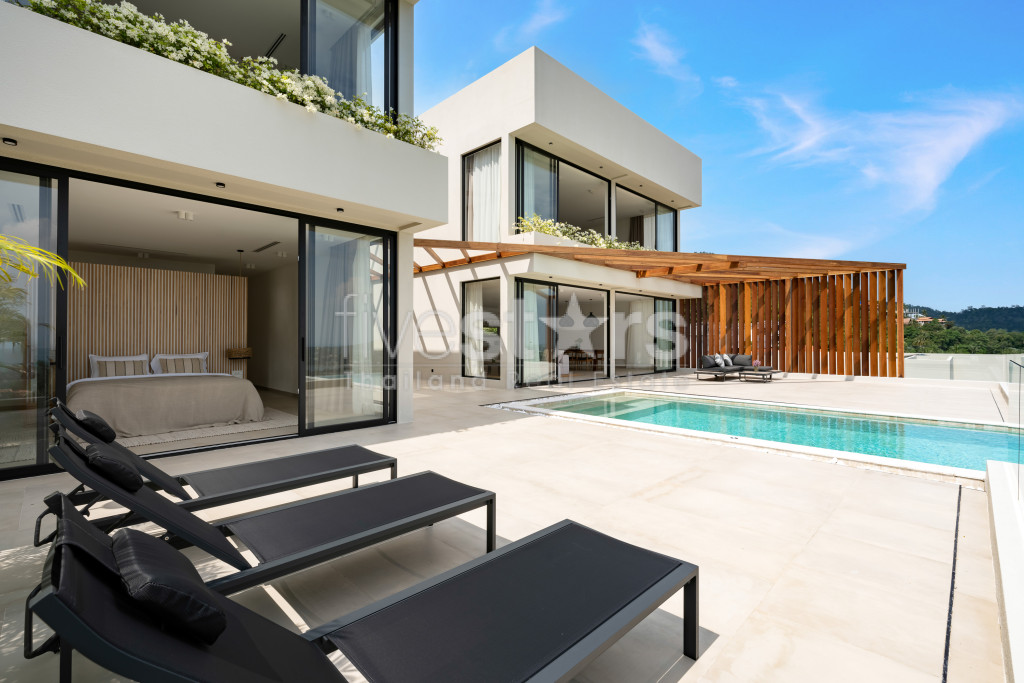 Propriété d’exception 4 chambres avec vue mer panoramique – Chaweng, Koh Samui