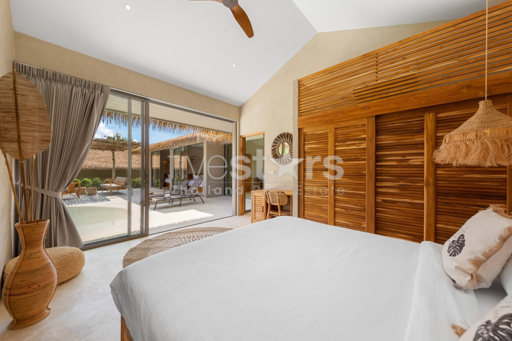 villa de styla balinais avec 2 chambres à vendre quartier Bophut, photo 6