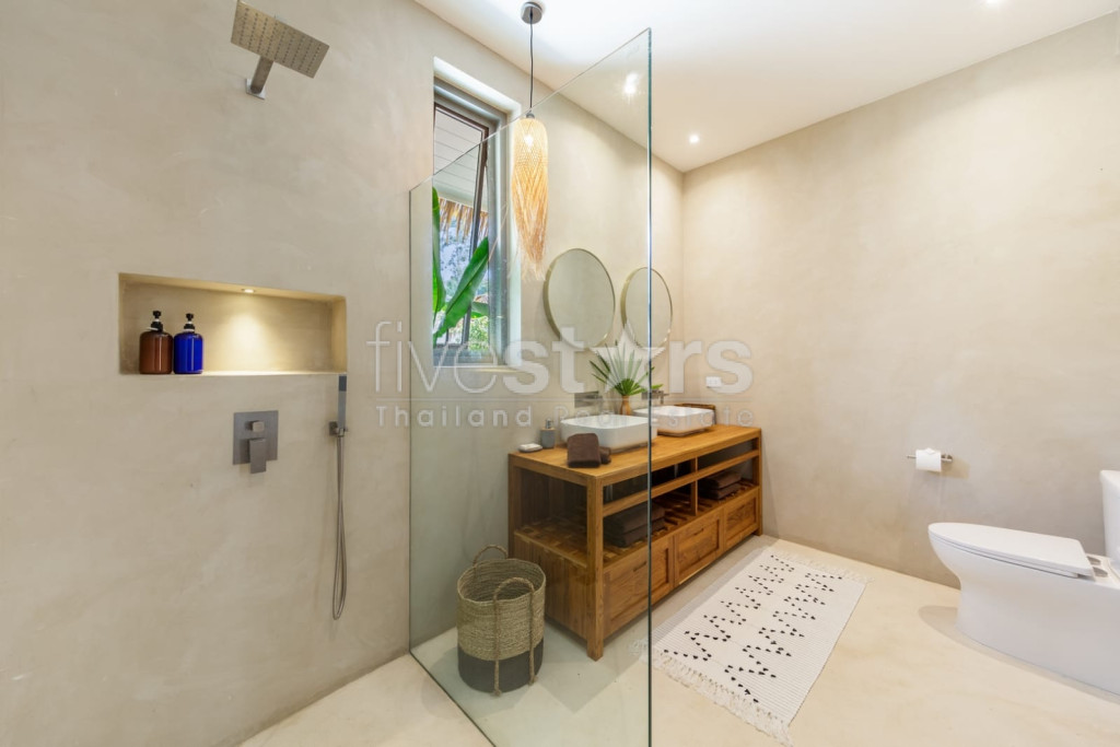 villa de styla balinais avec 2 chambres à vendre quartier Bophut, photo 9
