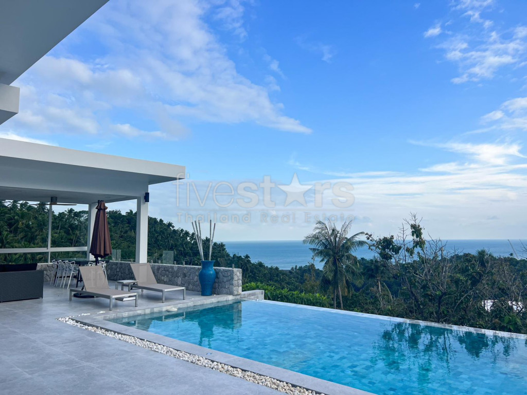 Villa Tropicale Moderne de 4 Chambres avec Piscine à Vendre – Lamai, Koh Samui