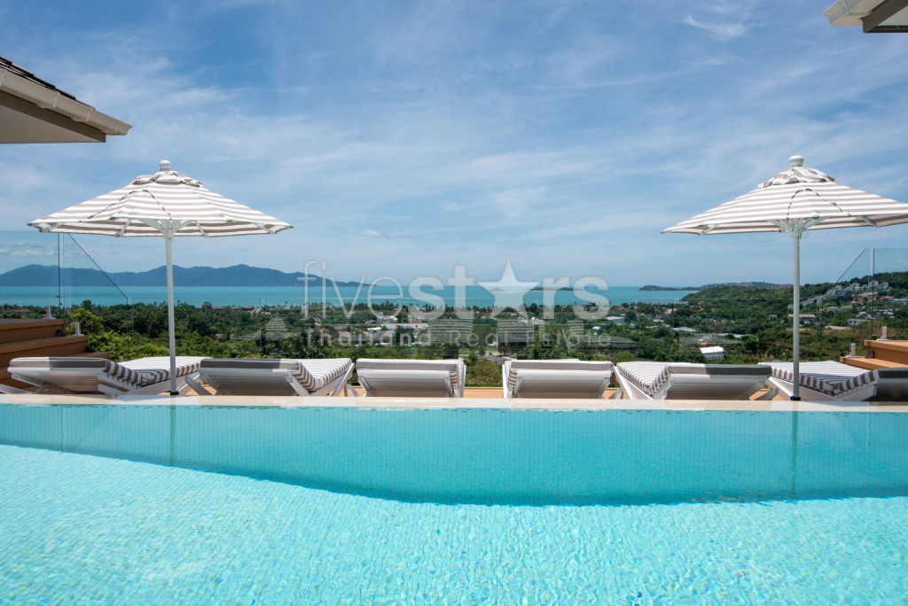 Villa de luxe de 5 chambres avec vue sur mer à vendre à Bophut, Koh Samui