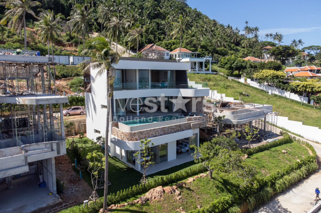 Villa de luxe moderne de 4 chambres avec vue mer à vendre – Bangpor, Koh Samui