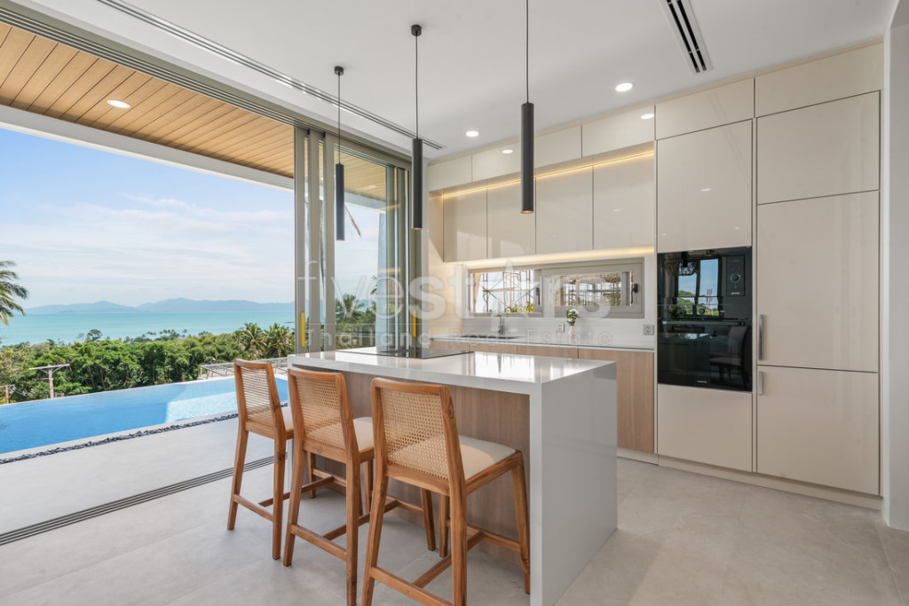 Villa de luxe moderne de 4 chambres avec vue mer à vendre – Bangpor, Koh Samui, photo 14