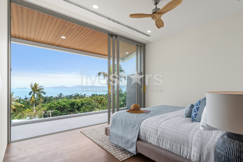 Villa de luxe moderne de 4 chambres avec vue mer à vendre – Bangpor, Koh Samui, photo 14