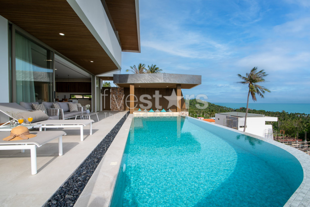 Villa tropicale moderne de 5 chambres avec vue mer à vendre – Bangpor, Koh Samui, photo 21